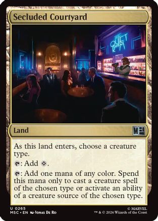 Secluded Courtyard (Surge Foil) (MSC - Commander: Marvel Super Heroes Foil)
