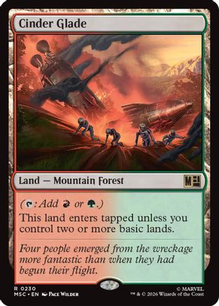Cinder Glade (Surge Foil) (MSC - Commander: Marvel Super Heroes Foil)