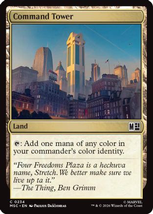 Command Tower (0234) (Surge Foil) (MSC - Commander: Marvel Super Heroes Foil)