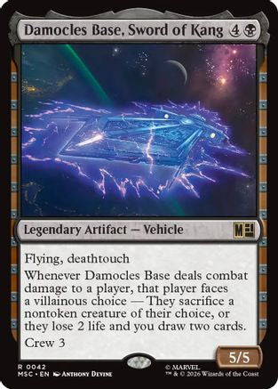 Damocles Base, Sword of Kang (Surge Foil) (MSC - Commander: Marvel Super Heroes Foil)