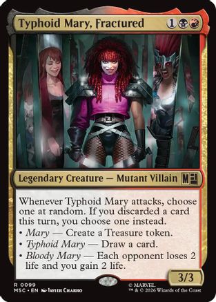 Typhoid Mary, Fractured (Surge Foil) (MSC - Commander: Marvel Super Heroes Foil)