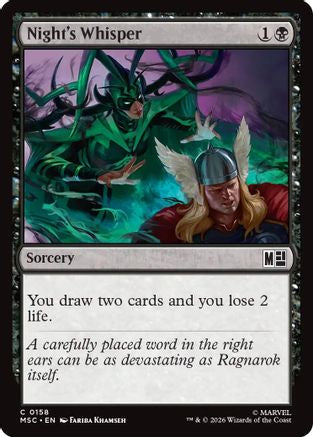 Night's Whisper (Surge Foil) (MSC - Commander: Marvel Super Heroes Foil)