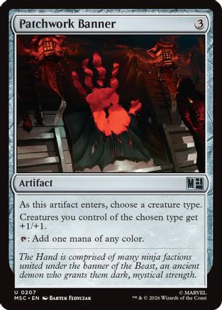 Patchwork Banner (Surge Foil) (MSC - Commander: Marvel Super Heroes Foil)