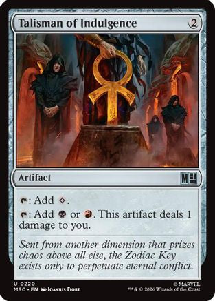 Talisman of Indulgence (Surge Foil) (MSC - Commander: Marvel Super Heroes Foil)