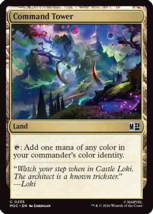 Command Tower (0235) (Surge Foil) (MSC - Commander: Marvel Super Heroes Foil)