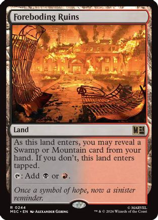 Foreboding Ruins (Surge Foil) (MSC - Commander: Marvel Super Heroes Foil)