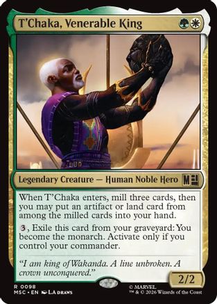 T'Chaka, Venerable King (MSC - Commander: Marvel Super Heroes)
