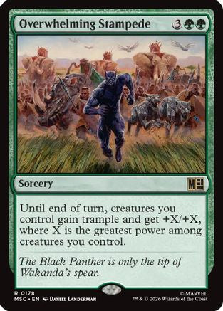 Overwhelming Stampede (Surge Foil) (MSC - Commander: Marvel Super Heroes Foil)