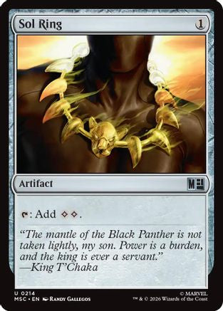 Sol Ring (0214) (Surge Foil) (MSC - Commander: Marvel Super Heroes Foil)
