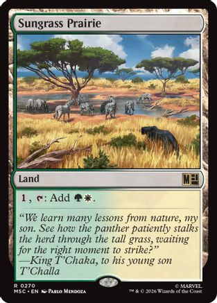 Sungrass Prairie (Surge Foil) (MSC - Commander: Marvel Super Heroes Foil)