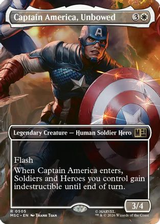 Captain America, Unbowed (Borderless) (MSC - Commander: Marvel Super Heroes)