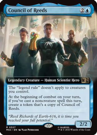 Council of Reeds (Extended Art) (MSC - Commander: Marvel Super Heroes Foil)