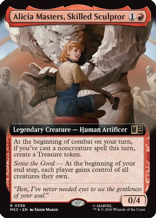Alicia Masters, Skilled Sculptor (Extended Art) (MSC - Commander: Marvel Super Heroes Foil)