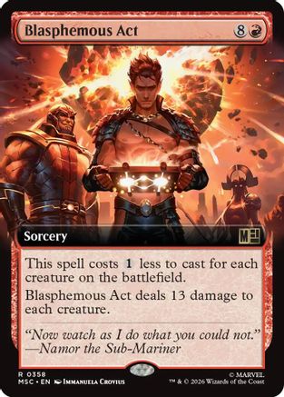 Blasphemous Act (Extended Art) (MSC - Commander: Marvel Super Heroes Foil)