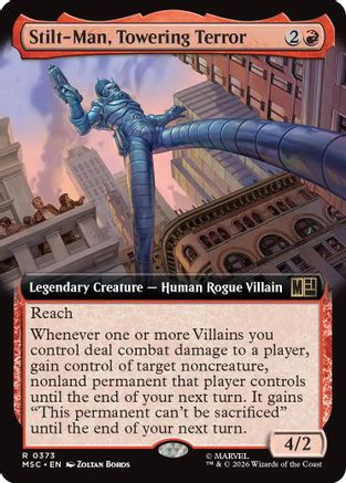Stilt-Man, Towering Terror (Extended Art) (MSC - Commander: Marvel Super Heroes Foil)