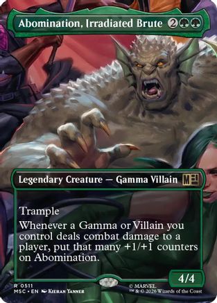 Abomination, Irradiated Brute (Borderless) (MSC - Commander: Marvel Super Heroes Foil)