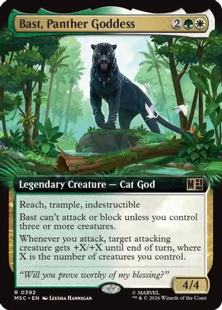 Bast, Panther Goddess (Extended Art) (MSC - Commander: Marvel Super Heroes Foil)