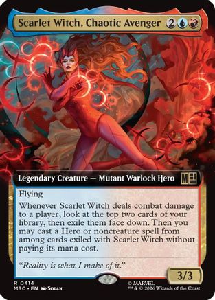 Scarlet Witch, Chaotic Avenger (Extended Art) (MSC - Commander: Marvel Super Heroes Foil)