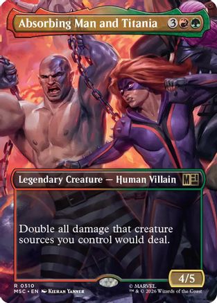 Absorbing Man and Titania (Borderless) (MSC - Commander: Marvel Super Heroes Foil)
