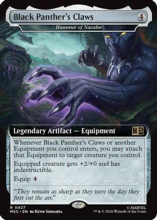 Black Panther's Claws (Extended Art) (MSC - Commander: Marvel Super Heroes Foil)