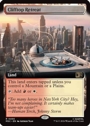 Clifftop Retreat (Extended Art) (MSC - Commander: Marvel Super Heroes)