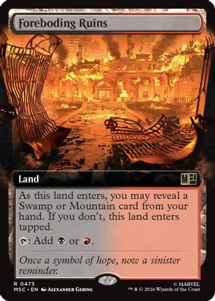 Foreboding Ruins (Extended Art) (MSC - Commander: Marvel Super Heroes)