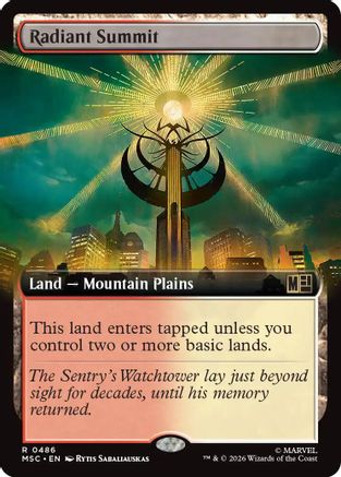 Radiant Summit (Extended Art) (MSC - Commander: Marvel Super Heroes Foil)