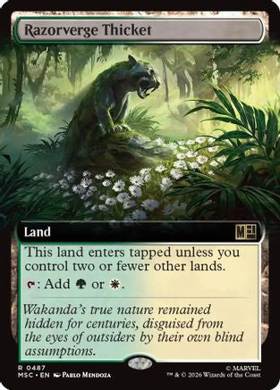 Razorverge Thicket (Extended Art) (MSC - Commander: Marvel Super Heroes)