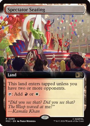 Spectator Seating (Extended Art) (MSC - Commander: Marvel Super Heroes Foil)