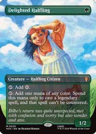 Delighted Halfling (Borderless) (HOC - The Hobbit: Eternal-Legal Foil)
