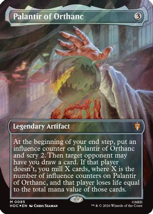 Palantir of Orthanc (Borderless) (Surge Foil) (HOC - The Hobbit: Eternal-Legal Foil)