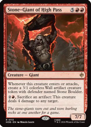 Stone-Giant of High Pass (HOB - The Hobbit Foil)