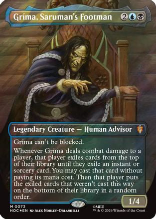 Grima, Saruman's Footman (Borderless) (Surge Foil) (HOC - The Hobbit: Eternal-Legal Foil)