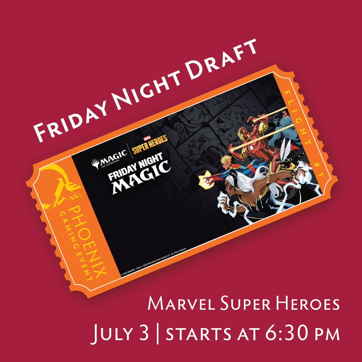 Friday Night Magic Draft - Marvel Super Heroes | July 3 ticket