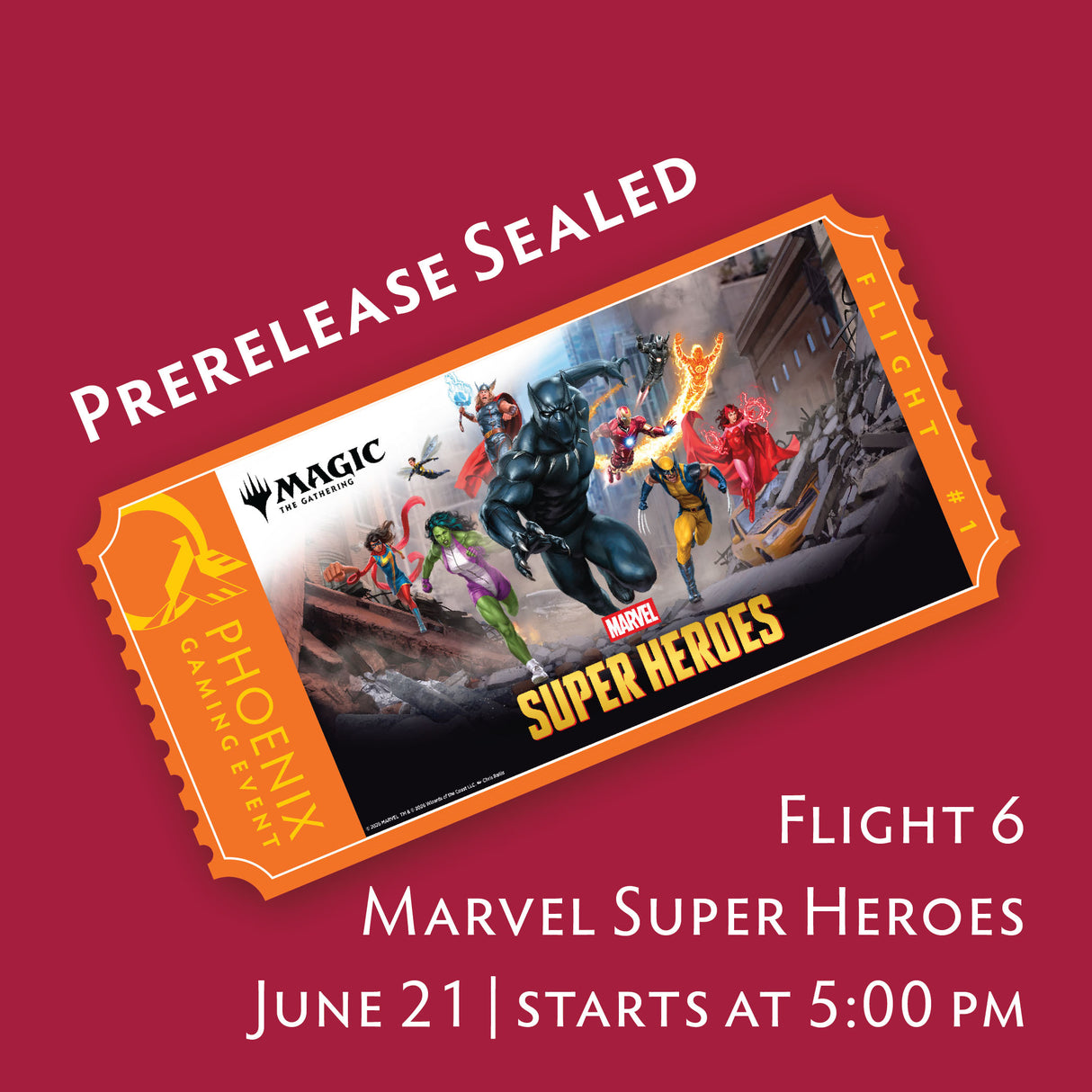Magic Presents Marvel Super Heroes Prerelease Flight 6