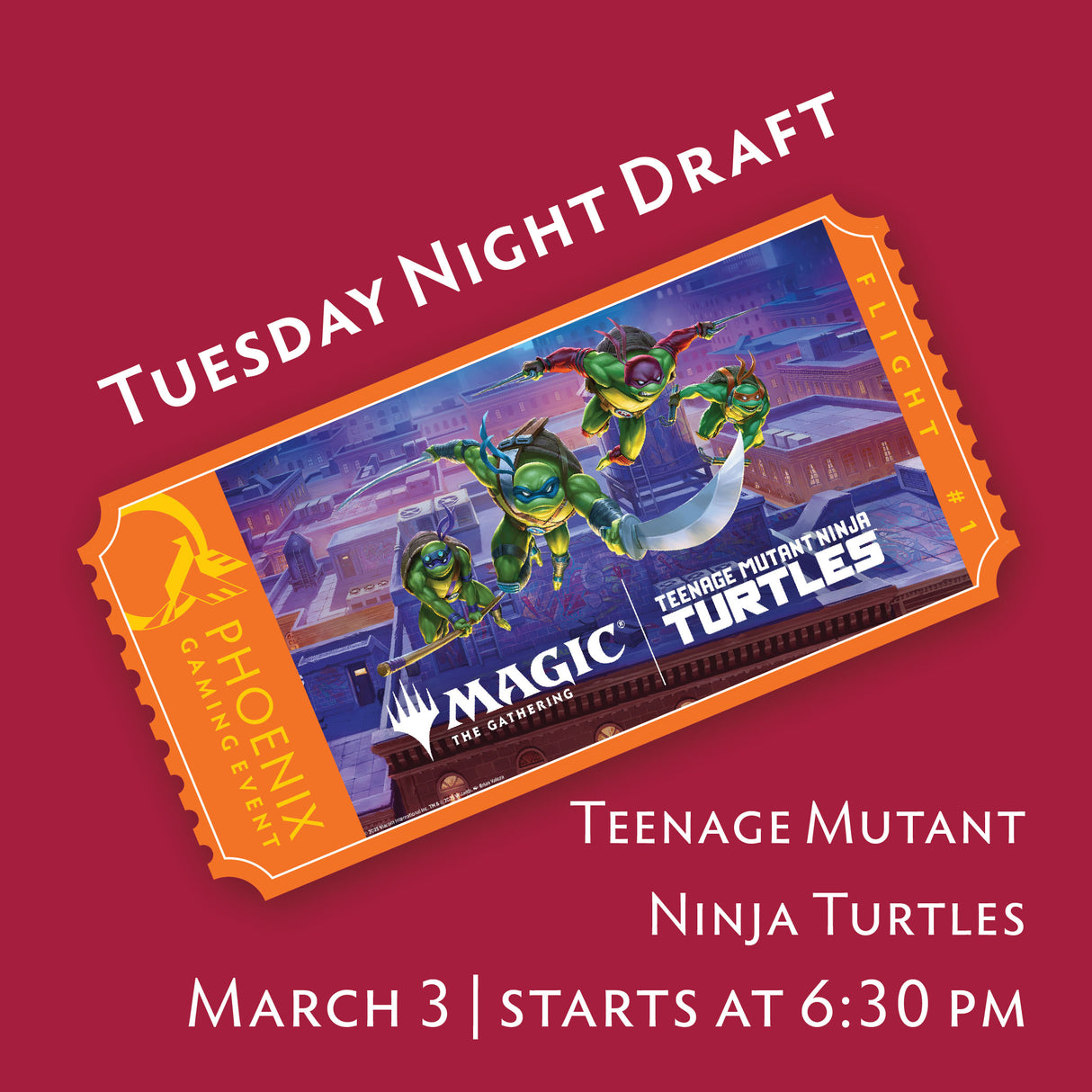 Tuesday Night Draft - TMNT | March 3 Ticket