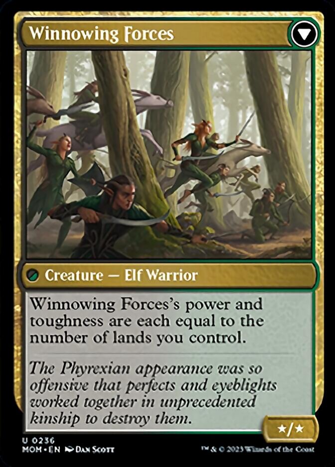 offensive mtg cards Invasion of Lorwyn // Winnowing Forces [March of the Machine]
