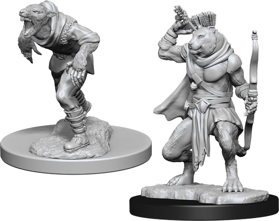 DUNGEONS & DRAGONS NOLZUR`S MARVELOUS UNPAINTED MINIATURES: W11 WERERAT & WERETIGER