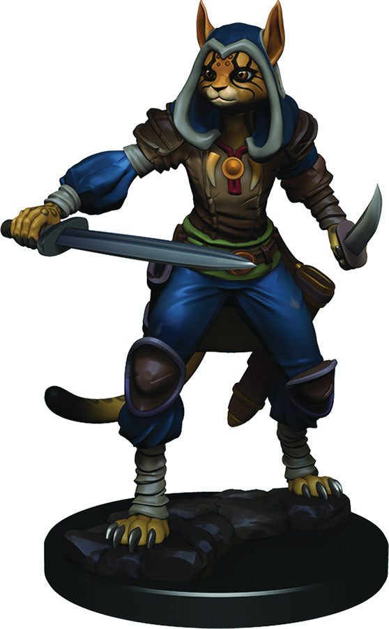 DUNGEONS & DRAGONS FANTASY MINIATURES: ICONS OF THE REALMS PREMIUM FIGURES W3 FEMALE TABAXI ROGUE