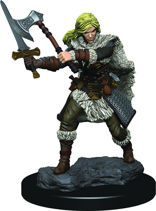DUNGEONS & DRAGONS FANTASY MINIATURES: ICONS OF THE REALMS PREMIUM FIGURES HUMAN FEMALE BARBARIAN