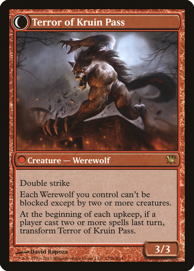 terror mtg card Kruin Outlaw // Terror of Kruin Pass [Innistrad]