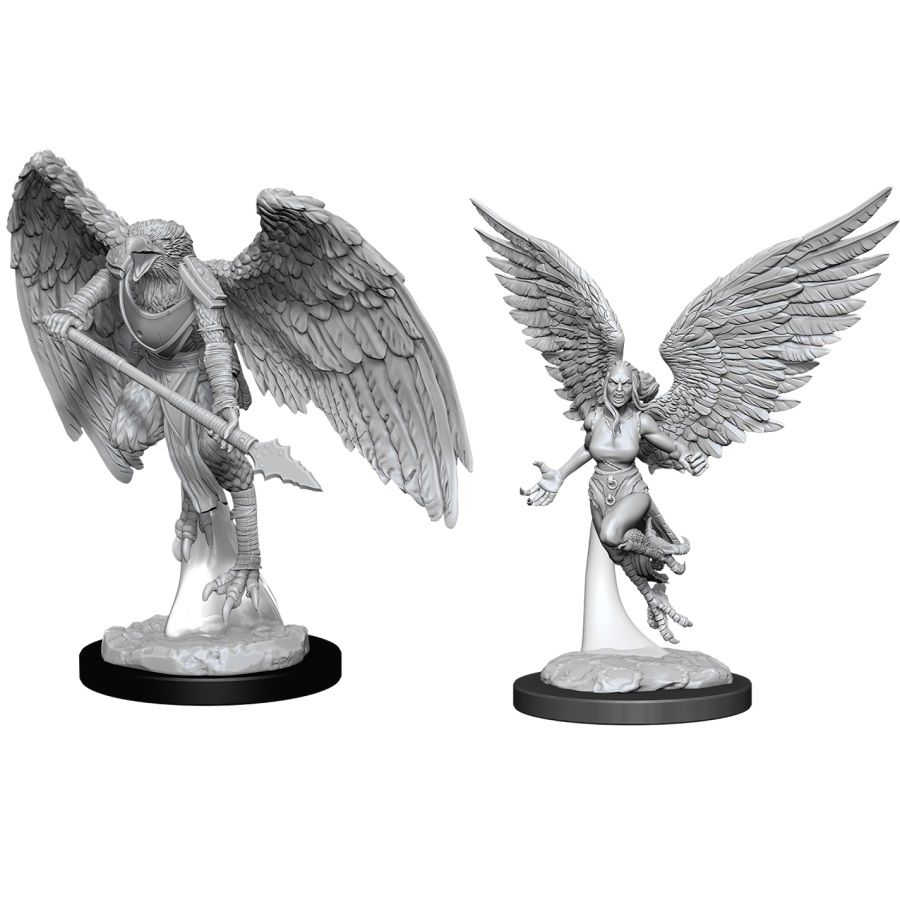 DUNGEONS AND DRAGONS: NOLZUR'S MARVELOUS UNPAINTED MINIATURES -W11-HARPY AND ARAKOCRA