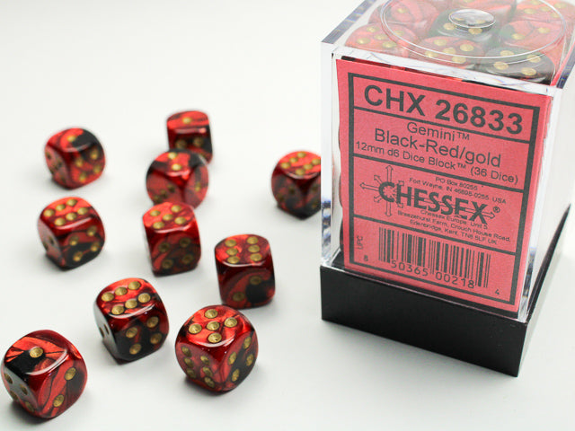 Gemini 12mm D6 Black Red Gold/Black (36)
