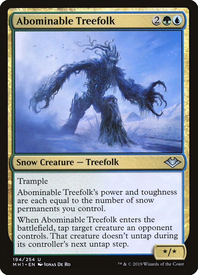 mtg cards that let you untap creatures Abominable Treefolk [Modern Horizons]