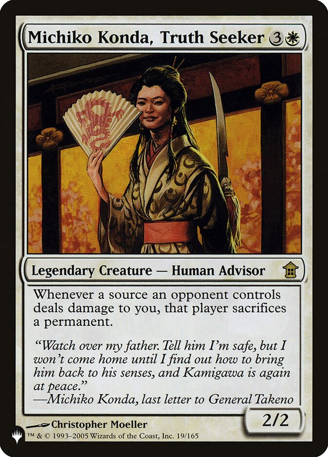 mtg card find Michiko Konda, Truth Seeker [The List]