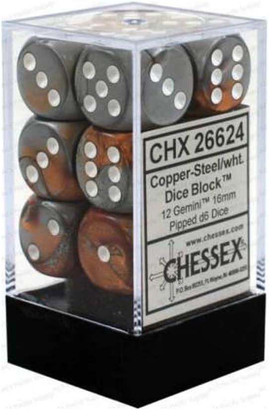 Gemini 16mm D6 Copper Steel/White (12)