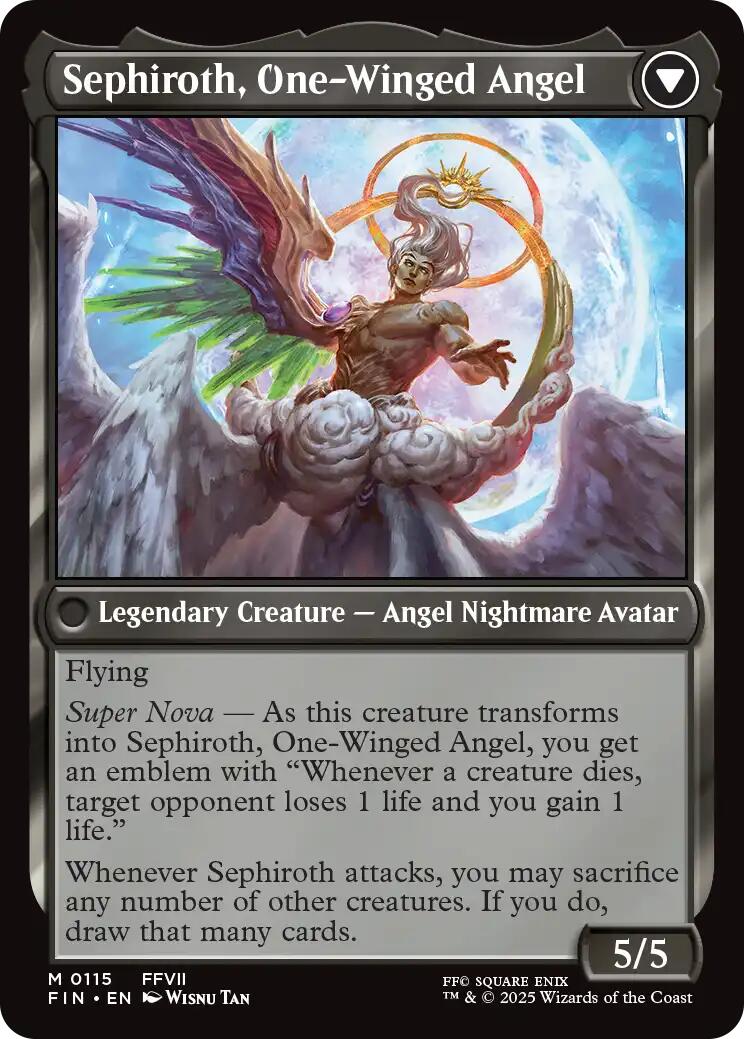 final fantasy 1 mtg Sephiroth, Fabled SOLDIER // Sephiroth, One-Winged Angel [FINAL FANTAS