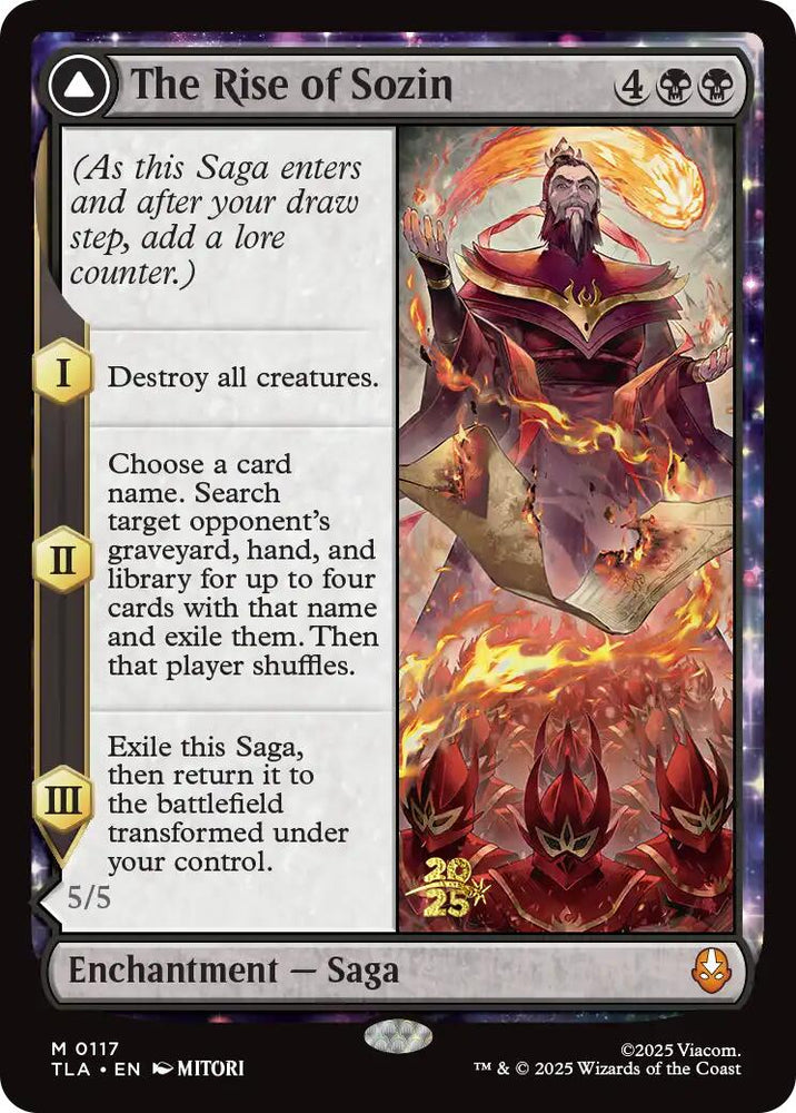 The Rise of Sozin [Avatar: The Last Airbender Prerelease Cards]