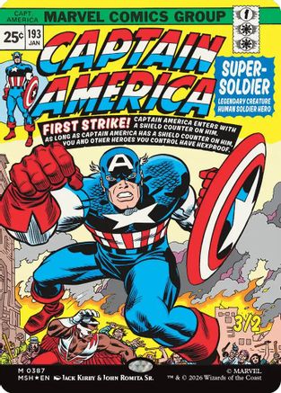 Captain America, Super-Soldier (Borderless) (MSH - Marvel Super Heroes Foil)
