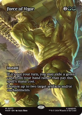 Force of Vigor (Borderless) (MAR - Marvel Universe Eternal-Legal Foil)